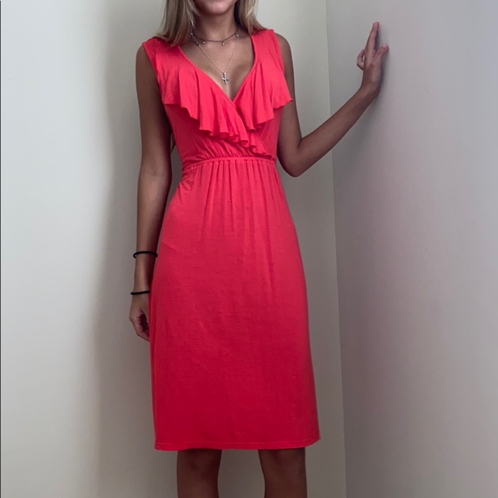 Reddish pink dress